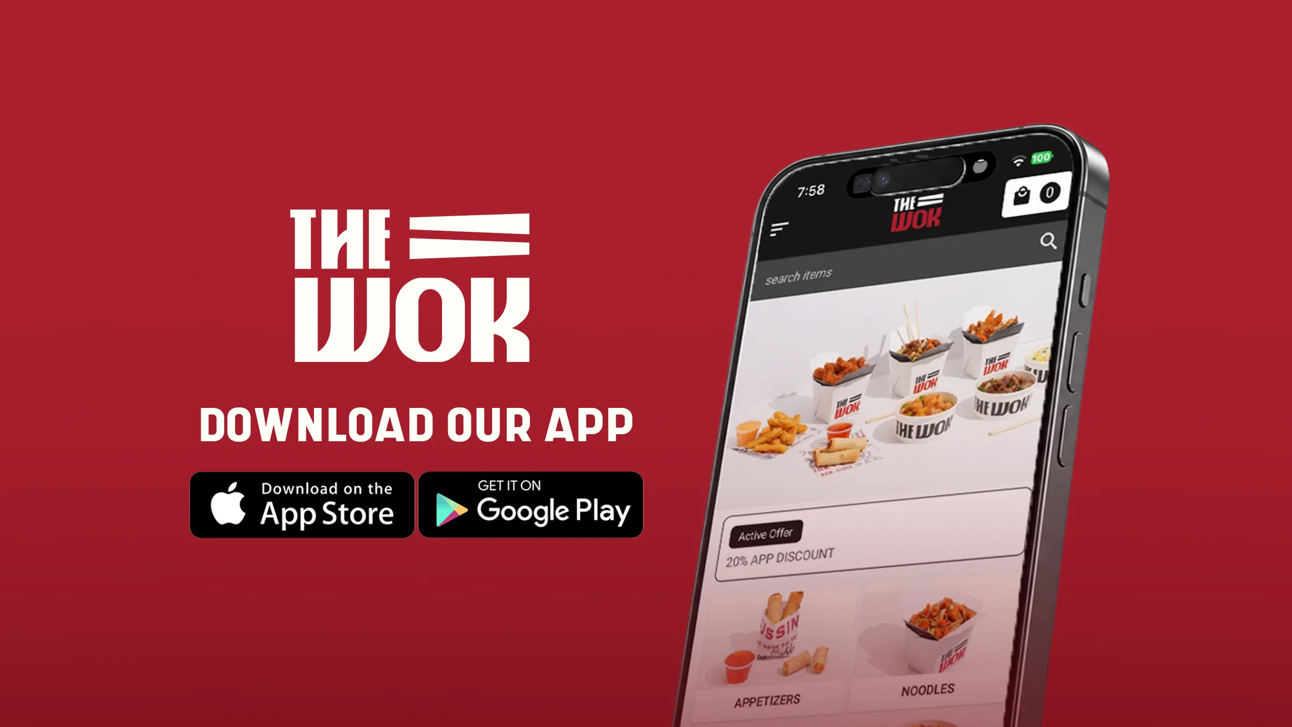 Download The Wok app on the App Store and Google Play